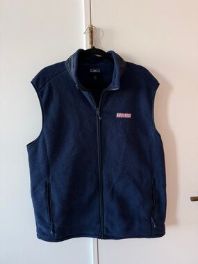 Men’s Vineyard Vines Navy Blue Fleece Vest XL